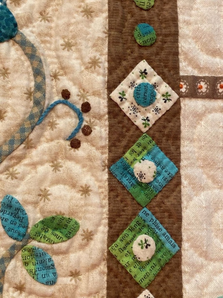 "Hamorebi Sunlight Through the Leaves" by Teruko Uchiya - Detail 2